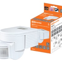 Датчик движения стена ДДС-04 1100Вт, 5-900с, 12м, 5+Лк, 180гр, IP44, TDM
