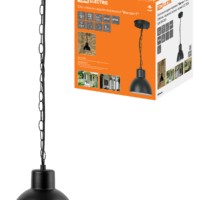 Светильник садово-парковый “Бостон-1” 60 Вт, D200 мм, подвес, металл, черный, Е27, TDM