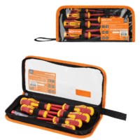 Набор диэлектрических отверток №2, тканевый пенал, 7 предметов, 1000 В, «ПрофиЭлектрик» TDM