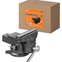 Тиски слесарные, поворотные, c наковальней, 125 мм, “Рубин”, TDM