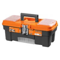 Ящик для инструментов ТЕХНИК-16, 41х21х18 см, метал. замки, лоток, два органайзера, «Рубин» TDM