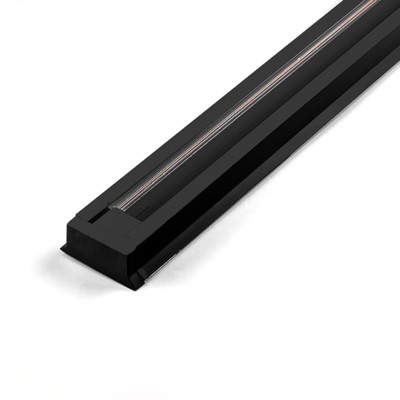 Шинопровод для трековых однофазных светильников черный 1м в наборе токоввод заглушка крепление CAB1003