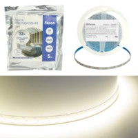 Лента светодиодная, 240SMD(2835)/м 19Вт/м 12V 5000*10*1.22мм 4000К, IP20, LS617 FERON