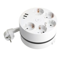 HM10-51-01 Удлинитель 5-местный с/з, 3×1мм2, 2.5м, 250В, 16А, 2USB+С 5V 3,1А, серия Comfort, белый