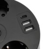 HM10-51-01 Удлинитель 5-местный с/з, 3x1мм2, 2.5м, 250В, 16А, 2USB+С 5V 3,1А, серия Comfort, черный