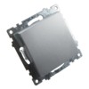 Переключатель перекрестный 1-клавишный (механизм) Stekker GLS10-7110-03 250V 10А Катрин серебро
