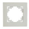 Рамка 1-местная стекло Stekker GFR00-7001-01М Катрин белый матовый