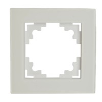 Рамка 1-местная стекло Stekker GFR00-7001-01М Катрин белый матовый