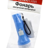 Фонарь светодиодный 828-TH (1LED 1 режим 3хAG10голуб.) Ultraflash 12395