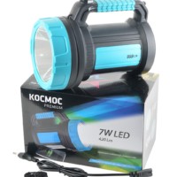 Фонарь светодиодный аккумуляторный KOSMOS premium 7W LED ЗУ 220/12В USB зарядка телефона Космос KOSACCU9107WUSB