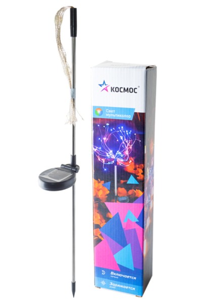 Светильник светодиодный 90LED мультиколор уличный на солнечн. батарее на медной проволоке аккум. AA NI-MH 600мА.ч Космос KOC_SOL366