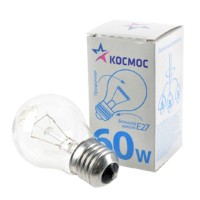 Лампа ЛН 60Вт A50/A55 прозрачная E27 230В Космос LKsmSt55CL60E27v2