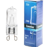Лампа галогенная 25Вт капсула G9 3000К 240В прозрачная Camelion 5845