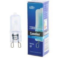 Лампа галогенная 40Вт капсульная матовая G9 3000К 240В Camelion 5556
