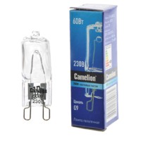 Лампа галогенная 60Вт капсула G9 3000К 240В прозрачная Camelion 5555