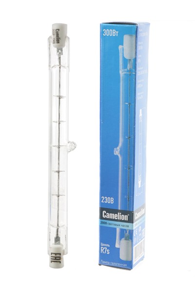 Лампа галогенная J118 300Вт линейная R7s 3000К 240В линейная 118мм Camelion 2936