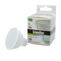Лампа СДЛ LED5-MR16/845/GU5.3 5Вт 4500К бел. GU5.3 385Лм 12В Camelion 12026