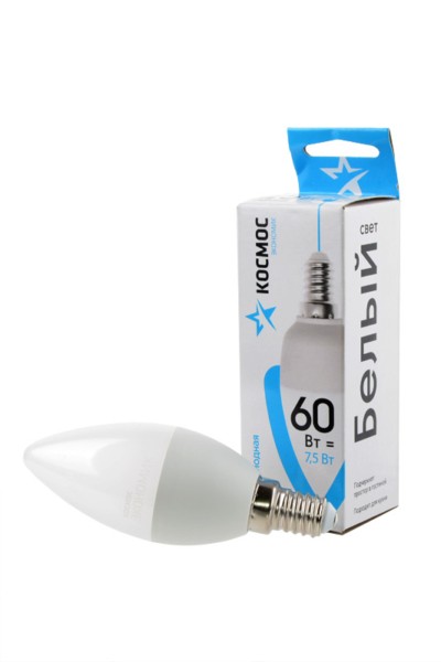 Лампа СДЛ CN 7.5Вт 220В E14 4500К Космос LkecLED7.5wCNE1445