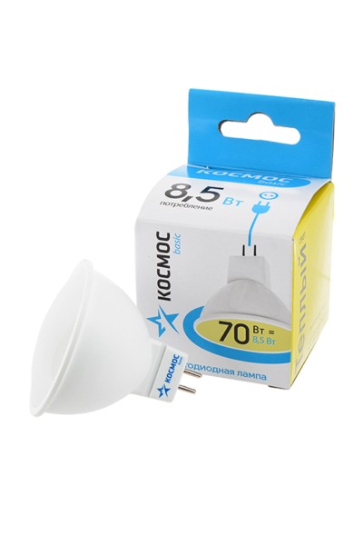 Лампа СДЛ JCDR 8.5Вт 220В GU5.3 3000К Космос LkecLED8.5wJCDRC30