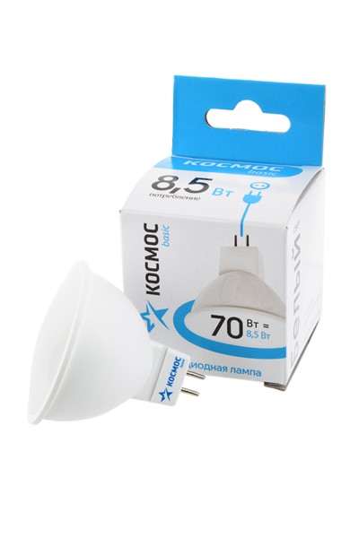 Лампа СДЛ JCDR 8.5Вт 220В GU5.3 4500К Космос LkecLED8.5wJCDRC45