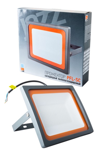 Прожектор светодиодный PFL-SC 100Вт 6500К IP65 190-260В закален. матов. стекло JazzWay 5001428