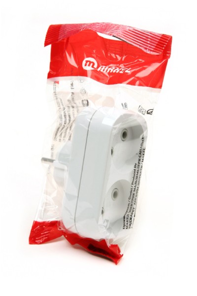 Разветвитель сетевой 2 гнезда б/з Makel 10030