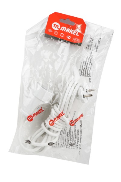 Удлинитель сетевой шнур 1х3м б/з 10А IP20 Makel 10007