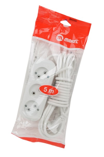 Удлинитель сетевой 3х5м б/з 10А IP20 Makel MGP124