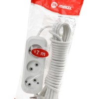 Удлинитель 3х7м без заземл. 10А IP20 Makel MGP127