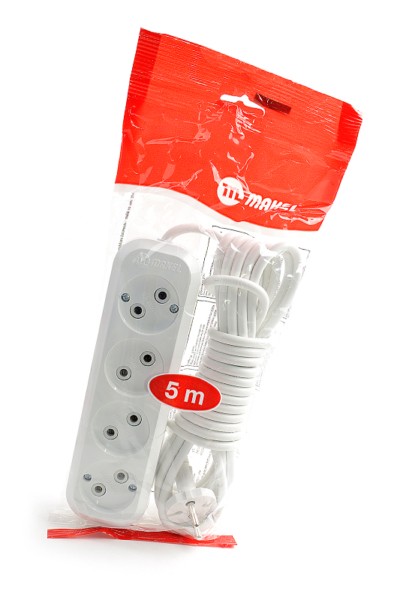 Удлинитель сетевой 4х5м б/з 10А IP20 Makel MGP144
