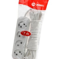 Удлинитель сетевой 4х7м б/з 10А IP20 Makel MGP147