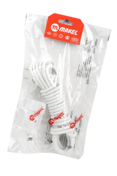 Удлинитель сетевой шнур 1х5м с/з 16А IP20 Makel 10006