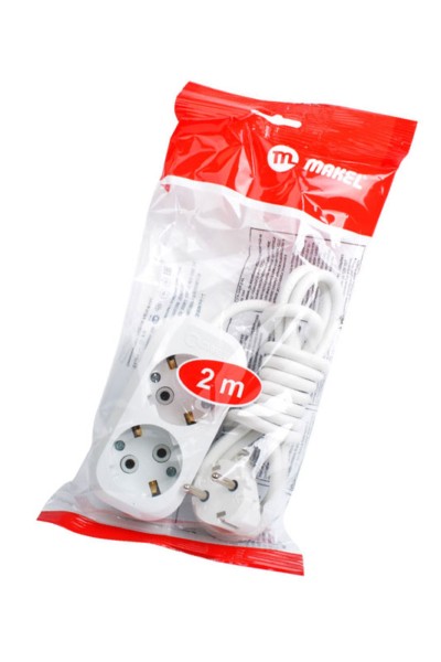 Удлинитель сетевой 2х2м с/з 16А IP20 Makel MGP112