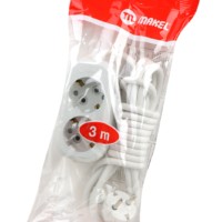 Удлинитель сетевой 2х3м с/з 16А IP20 Makel MGP113