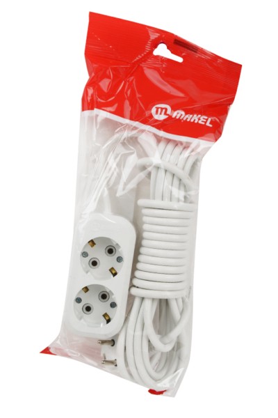 Удлинитель сетевой 2х5м с/з 16А IP20 Makel MGP114