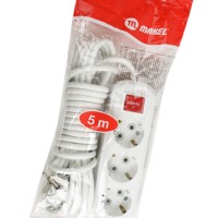 Удлинитель сетевой 3х5м с/з 16А IP20 с выкл. пластик. Makel MGP214