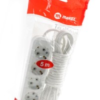 Удлинитель сетевой 4х5м с/з 16А IP20 Makel MGP154