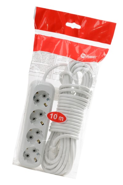 Удлинитель сетевой 4х10м с/з 16А IP20 Makel MGP158