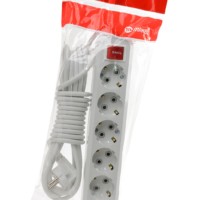 Удлинитель сетевой 6х5м с/з 16А IP20 с выкл. Makel MGP234