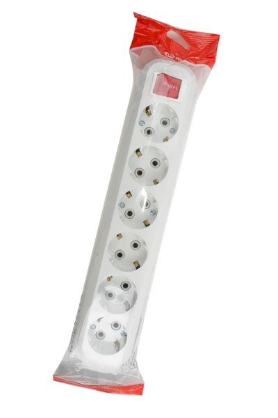 Колодка удлинителя 6-м с/з с выкл. Makel MGP231