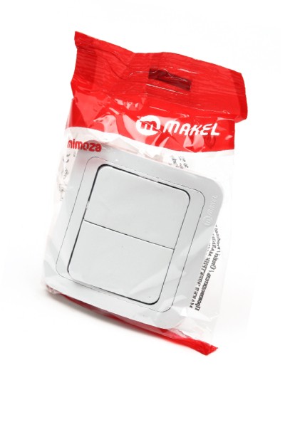 Выключатель 2кл. СП Mimoza 10А IP20 бел. Makel 12003
