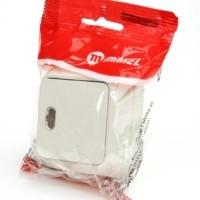 Выключатель 1кл. ОП 10А IP20 с инд. крем. Makel 45221