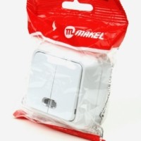 Выключатель 2кл. ОП 10А IP20 с инд. бел. Makel 45123