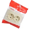 Розетка 2-м СП Mimoza 16А IP20 крем./крем. Makel 25017