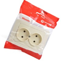 Розетка 2-м СП Mimoza 16А IP20 крем./крем. Makel 25017