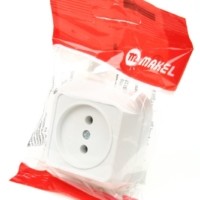 Розетка 1-м ОП 16А IP20 квадрат. бел. Makel 45102