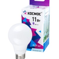 Лампа СДЛ A60 11Вт 6500К E27 220В Космос LkecLED11wA60E2765