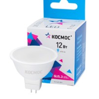 Лампа СДЛ JCDR 12Вт 4500К GU5.3 1070Лм 174-265В Космос LkecLED12wJCDRC45