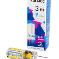Лампа СДЛ 3Вт 12В G4 4500К Космос LksmLED3wJCG412v45