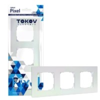 Рамка 3-м Pixel универс. перламутр. Tokov Electric TKE-PX-RM3-C04